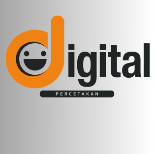 oranye dan hitam modern digital printing logo